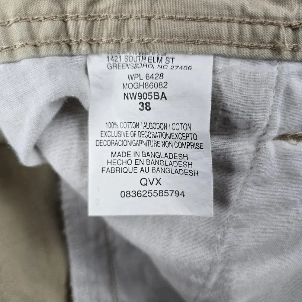 Wrangler Outdoor Shorts Mens 38 Beige Cargo Canvas Utility Pockets Hiking